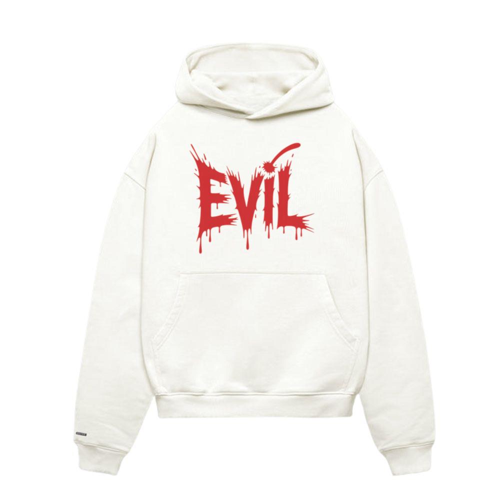 Evil Horror Red Blood Text Graphic Hoodies