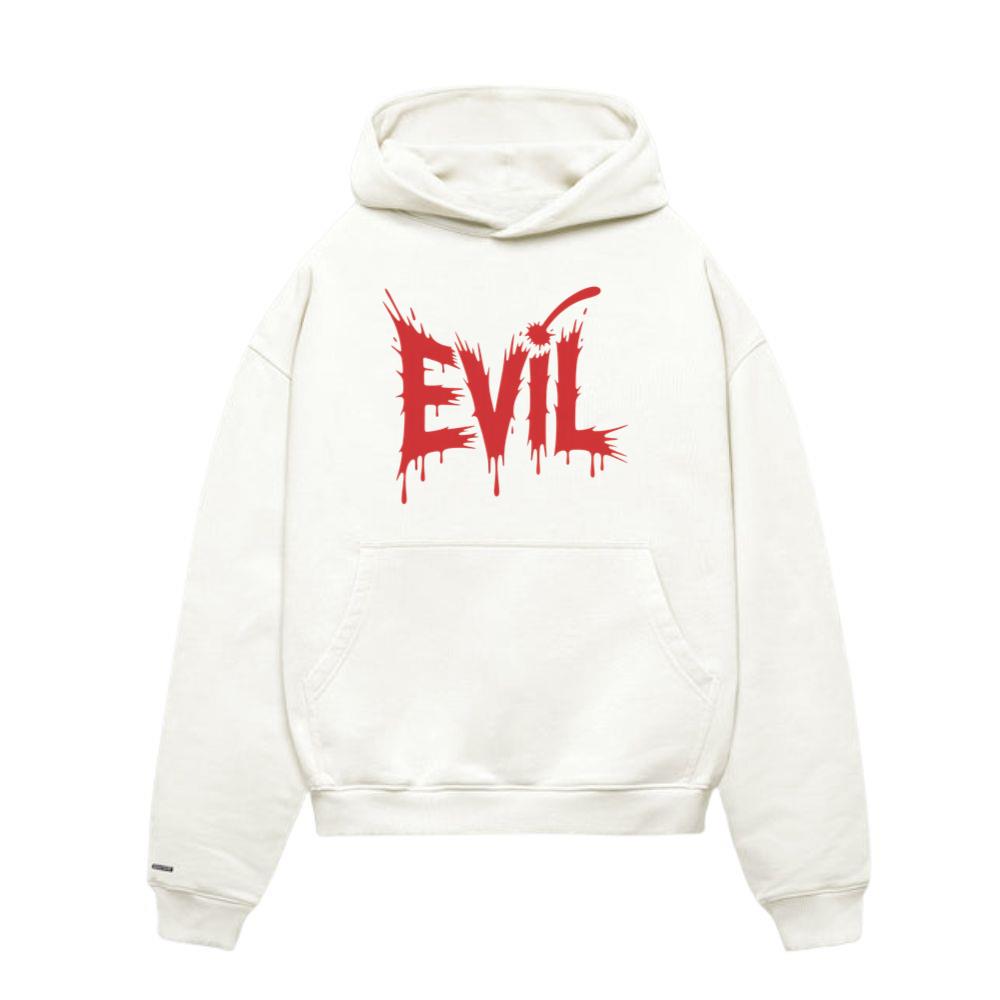 Evil Horror Red Blood Text Graphic Hoodies