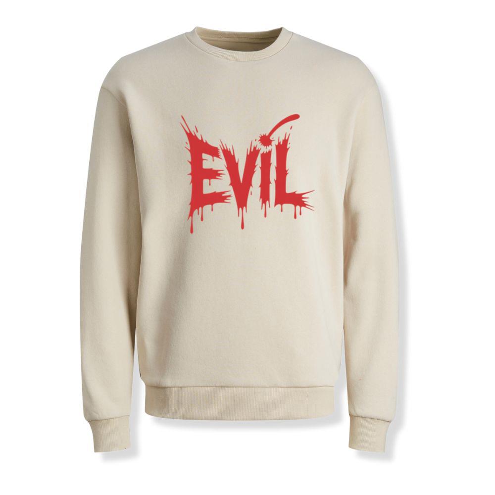 Evil Horror Red Blood Text Graphic Sweatshirt - Image 2