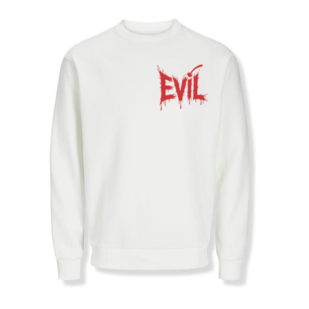 Evil Horror Red Blood Text Graphic Sweatshirts