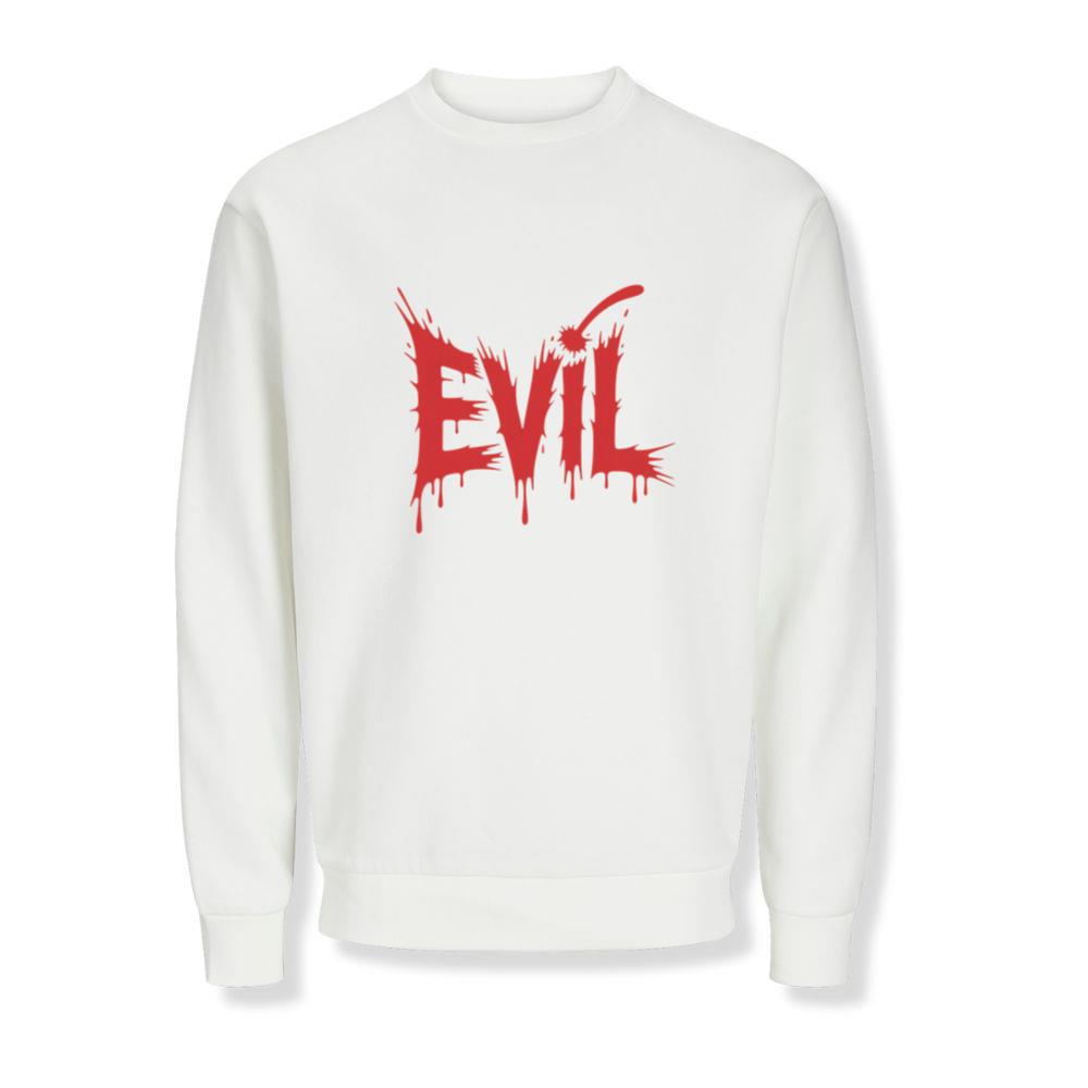 Evil Horror Red Blood Text Graphic Sweatshirts