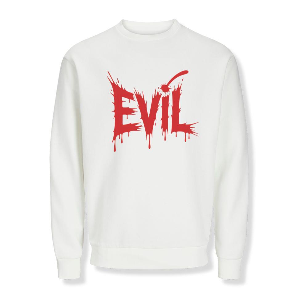 Evil Horror Red Blood Text Graphic Sweatshirts
