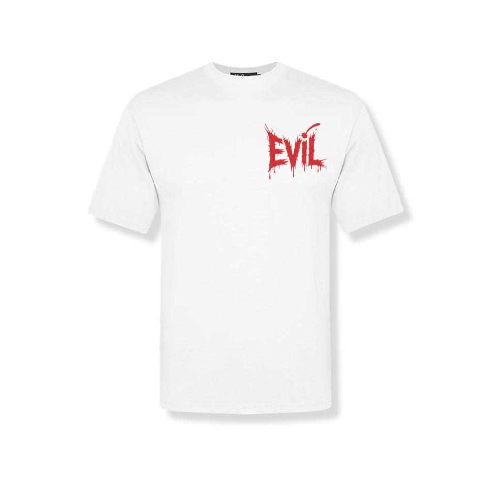 Evil Horror Red Blood Text Graphic T-Shirt