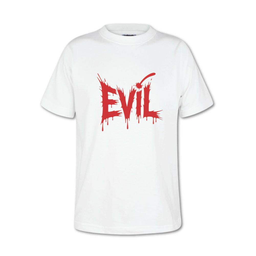 Evil Horror Red Blood Text Graphic T-Shirt