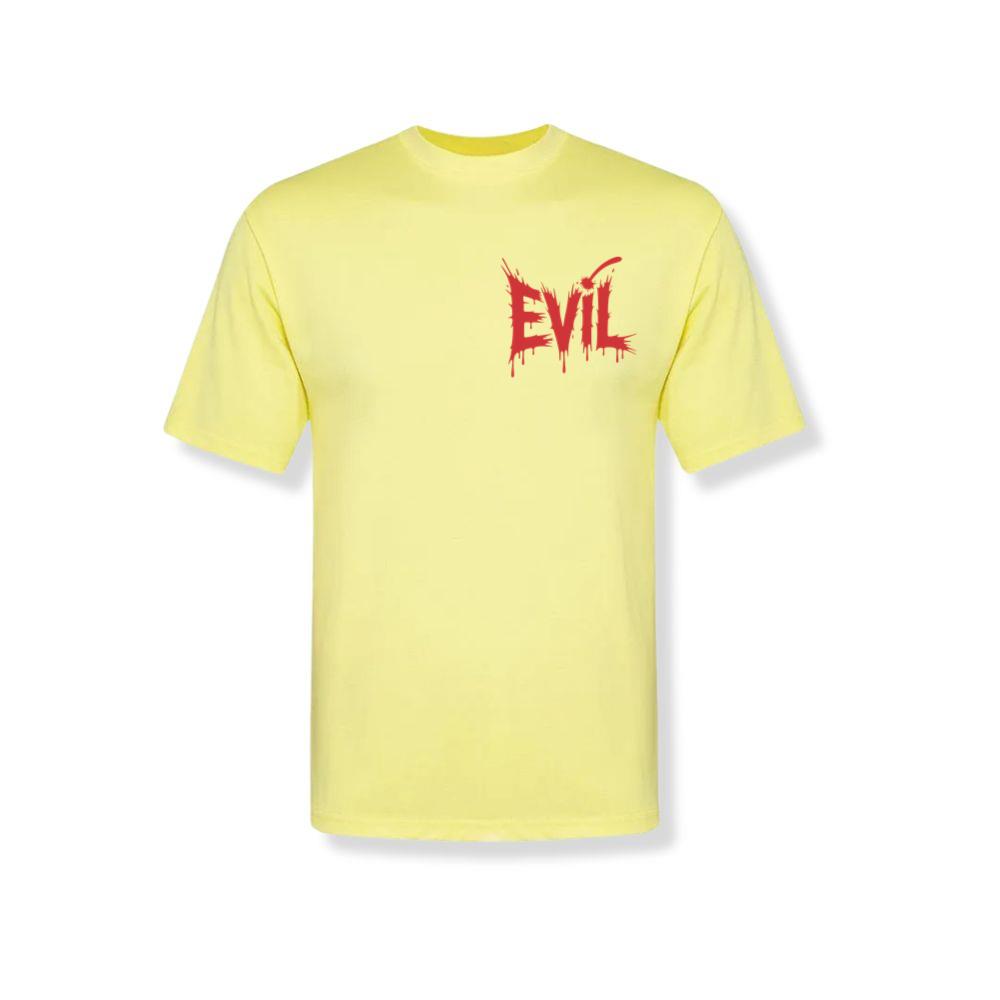 Evil Horror Red Blood Text Graphic T-Shirt