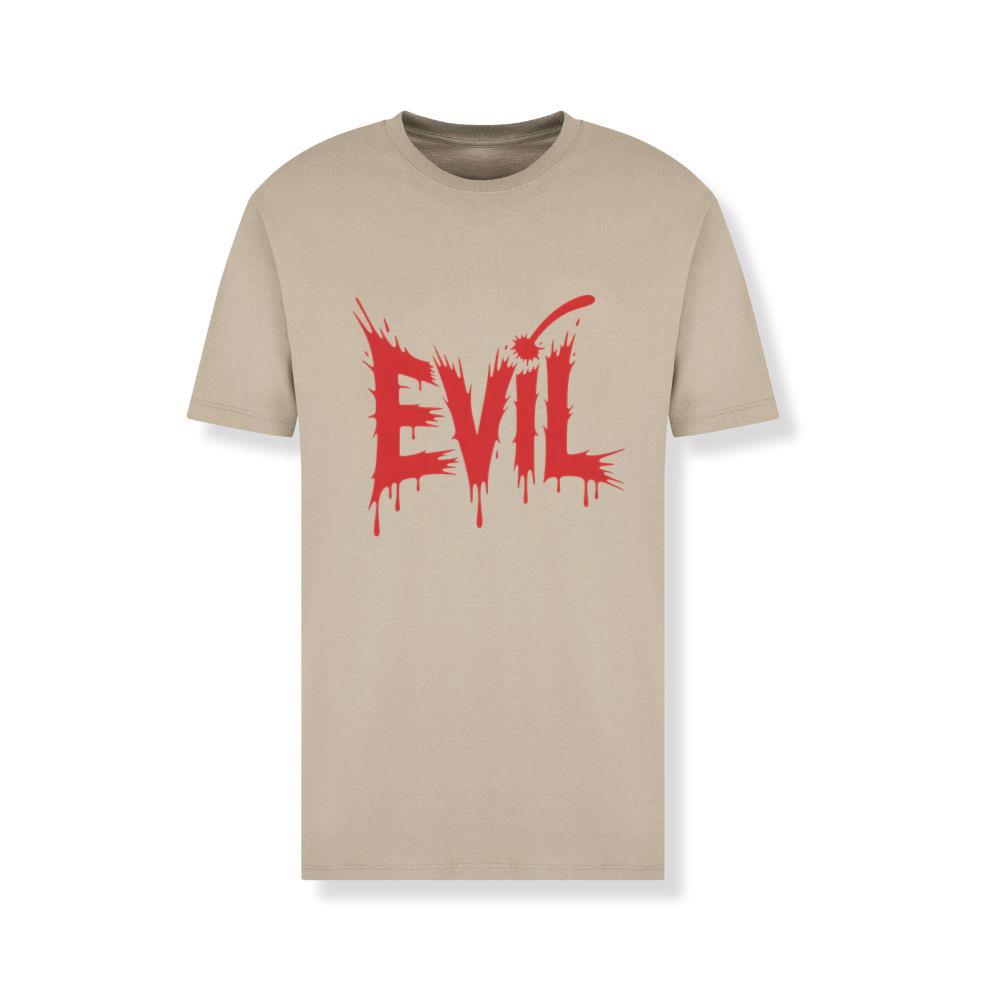 Evil Horror Red Blood Text Graphic T-Shirt