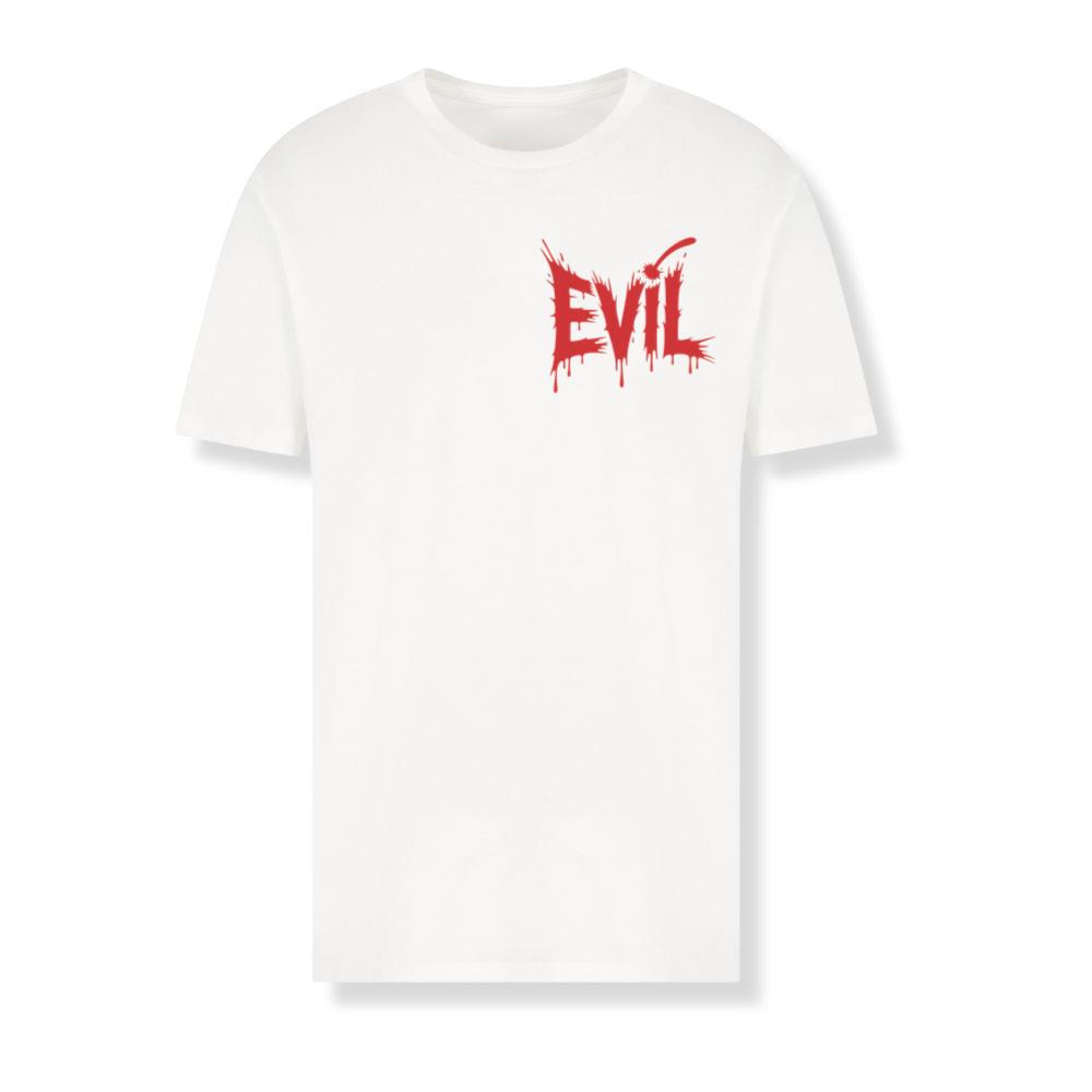 Evil Horror Red Blood Text Graphic T-Shirt