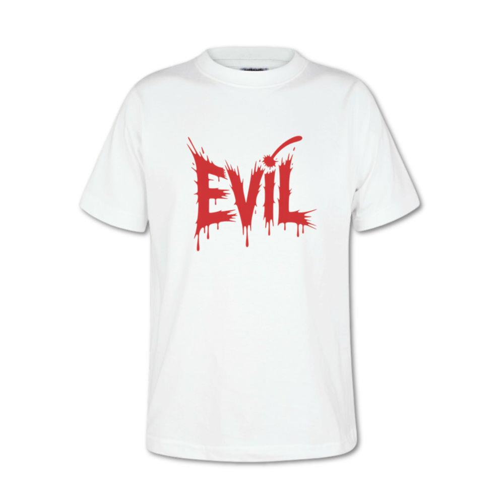Evil Horror Red Blood Text Graphic T-Shirts