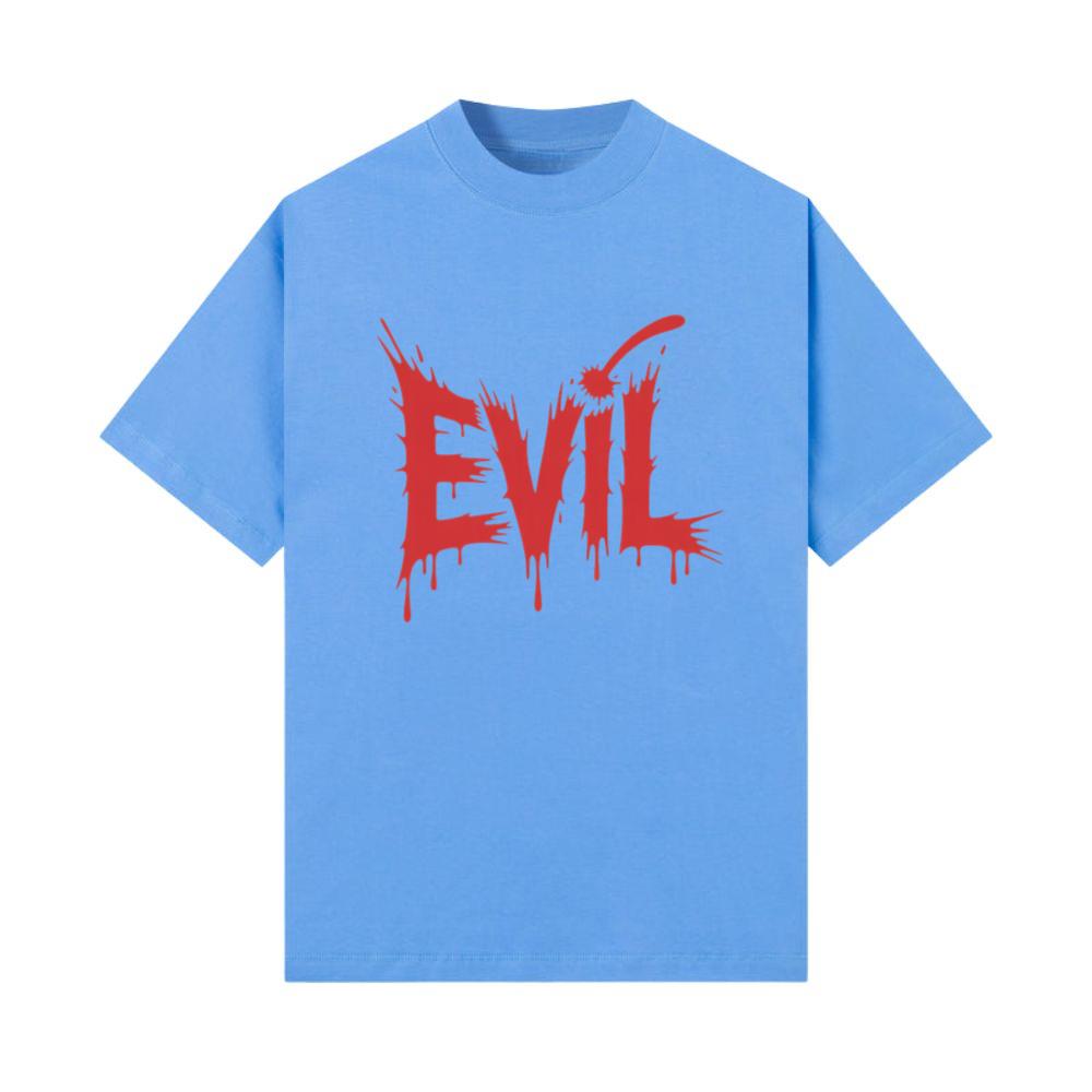 Evil Horror Red Blood Text Graphic T-Shirts