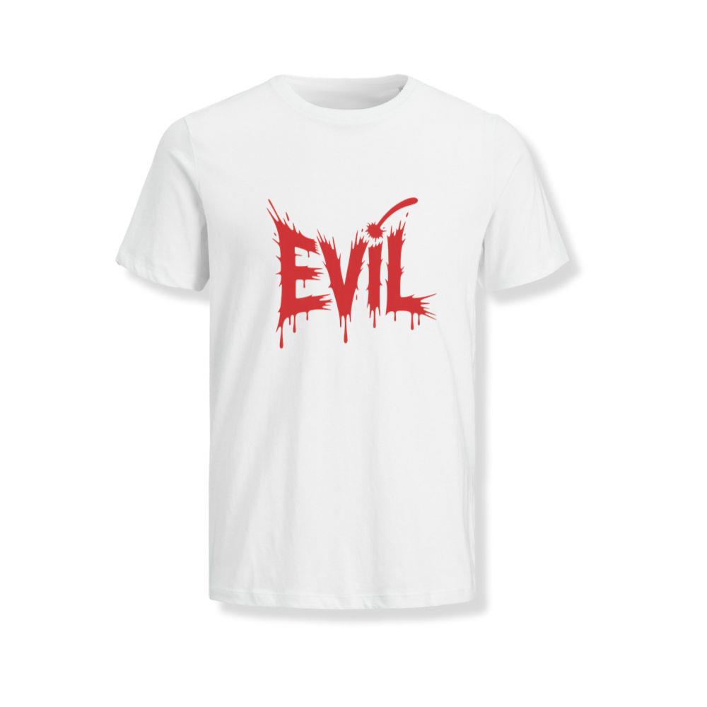 Evil Horror Red Blood Text Graphic T-Shirts