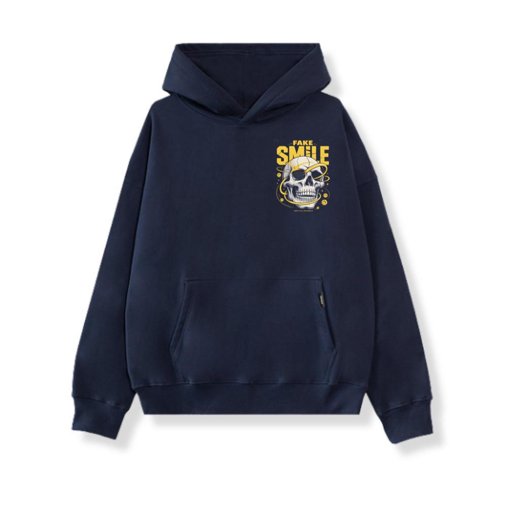 Fake Smile Skull Graffiti Streetwear Design Hoodie - Image 2