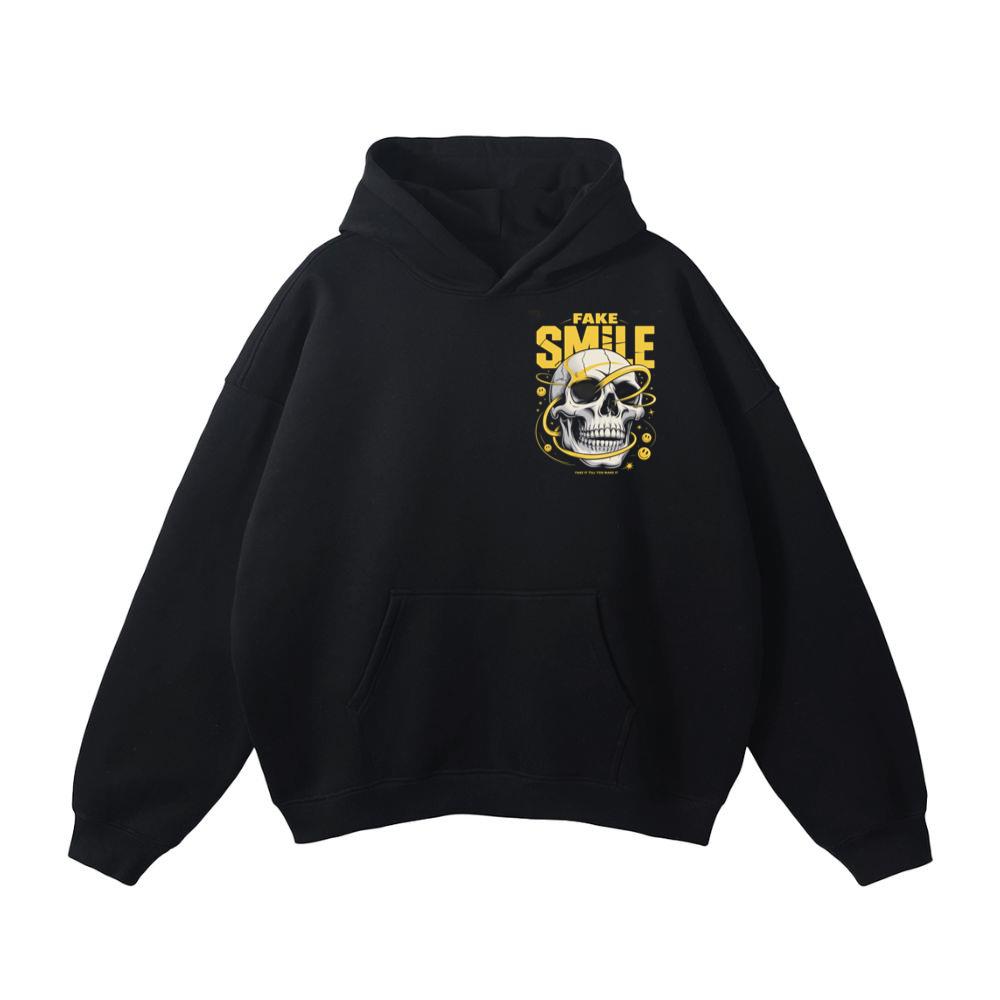 Fake Smile Skull Graffiti Streetwear Design Hoodie