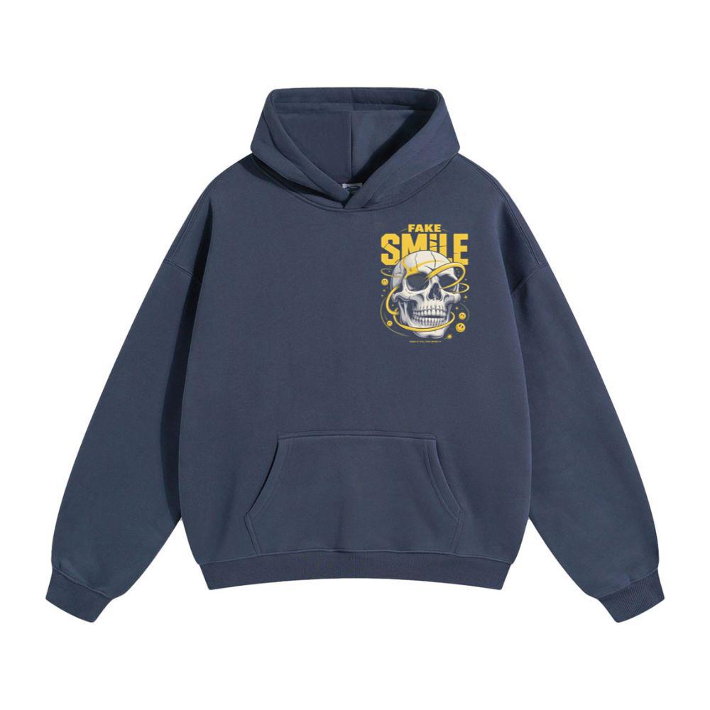 Fake Smile Skull Graffiti Streetwear Design Hoodie