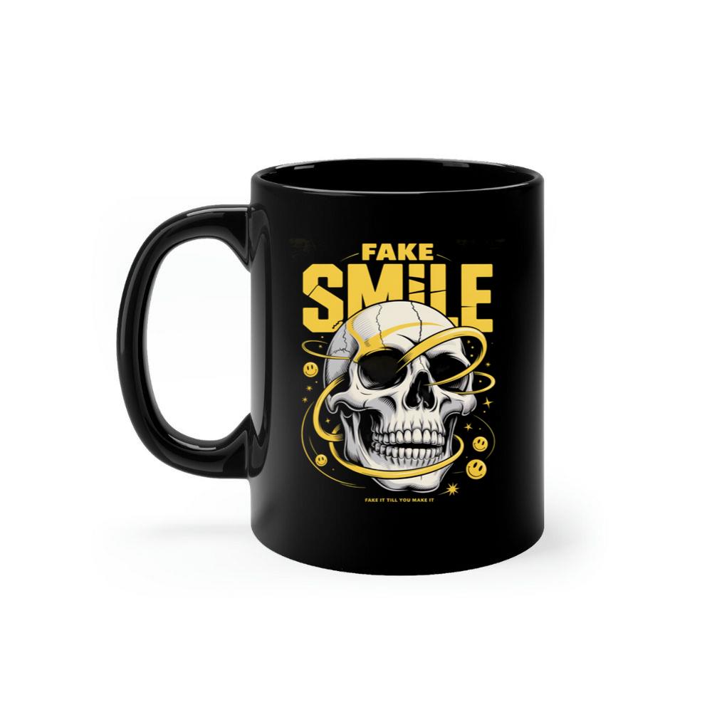 Fake Smile Skull Graffiti Streetwear Design Mug