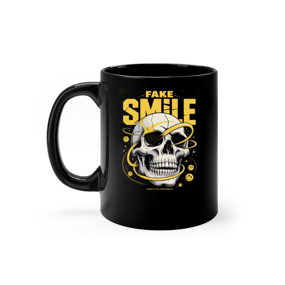 Fake Smile Skull Graffiti Streetwear Design Mug