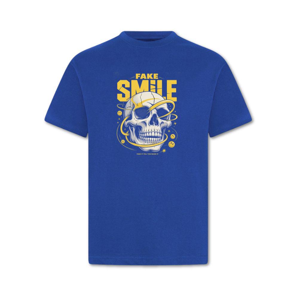 Fake Smile Skull Graffiti Streetwear Design T-Shirt