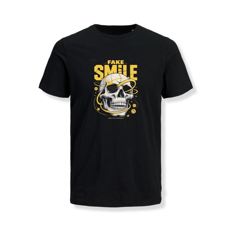 Fake Smile Skull Graffiti Streetwear Design T-Shirts