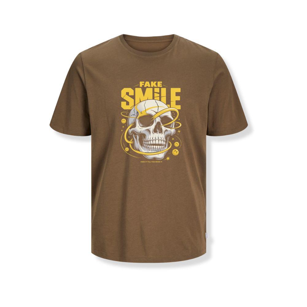 Fake Smile Skull Graffiti Streetwear Design T-Shirts