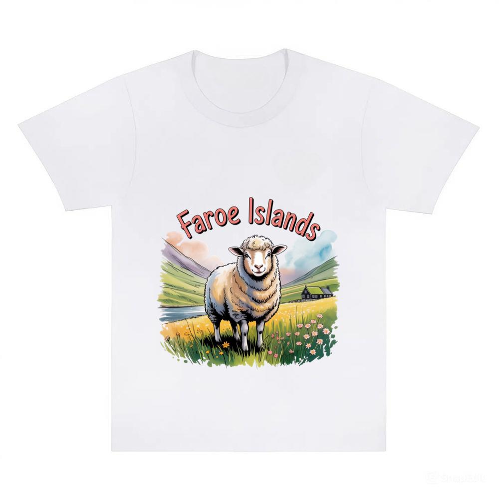 Faroe Islands Scenic Sheep Nature Design T-Shirt