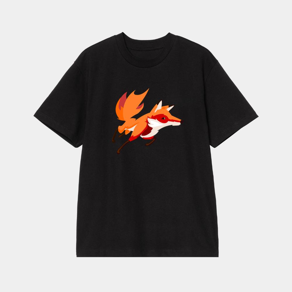 Fast Running Cartoon Fox T-Shirt