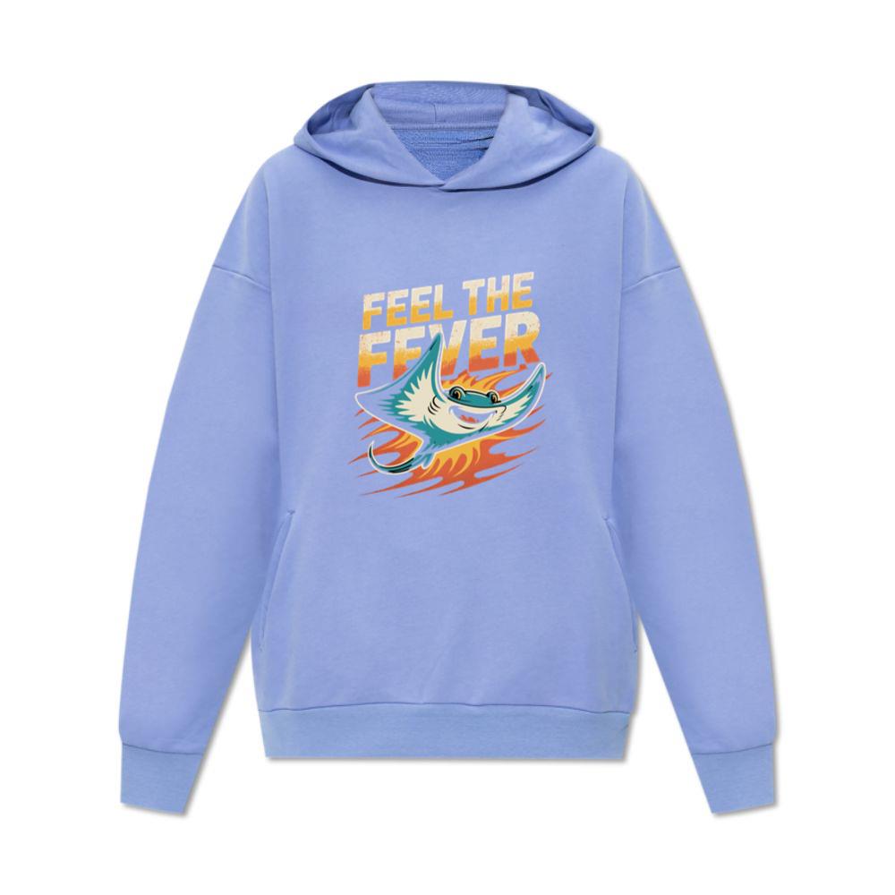 Feel the Fever Retro Skateboard Cartoon Design Hoodie