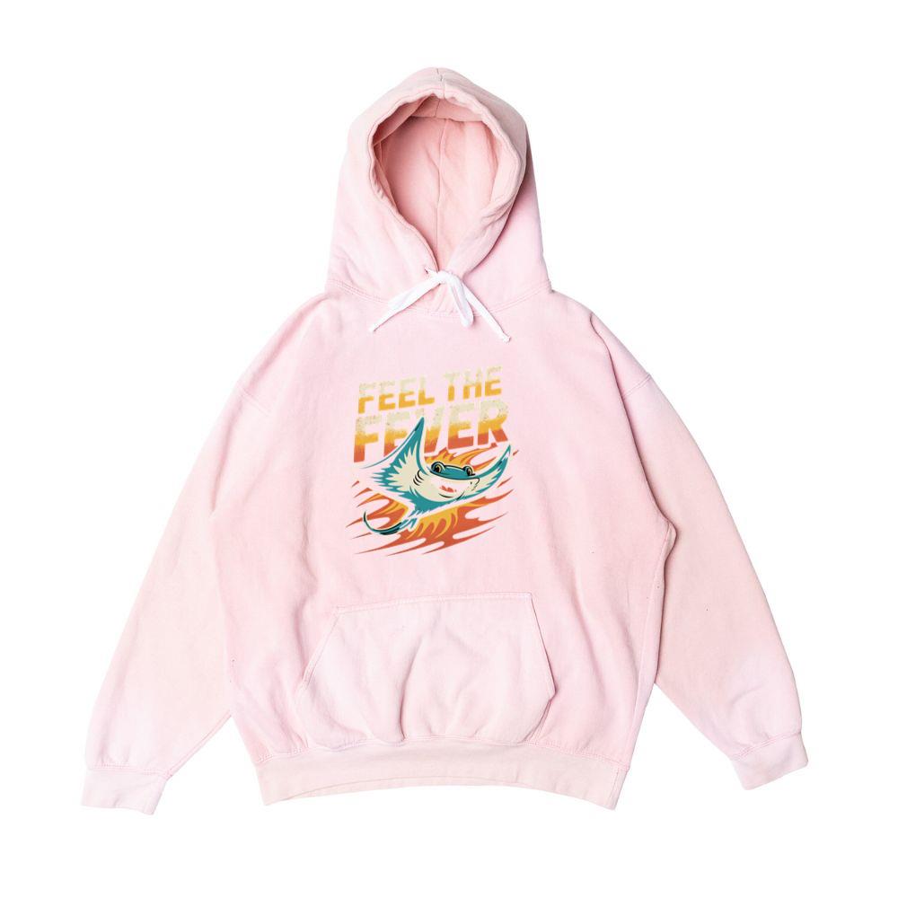 Feel the Fever Retro Skateboard Cartoon Design Hoodie