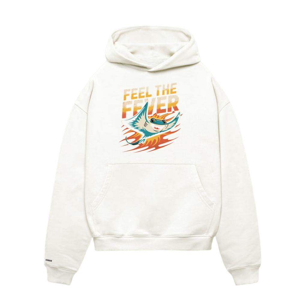 Feel the Fever Retro Skateboard Cartoon Design Hoodies