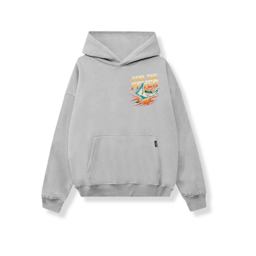 Feel the Fever Retro Skateboard Cartoon Design Hoodies