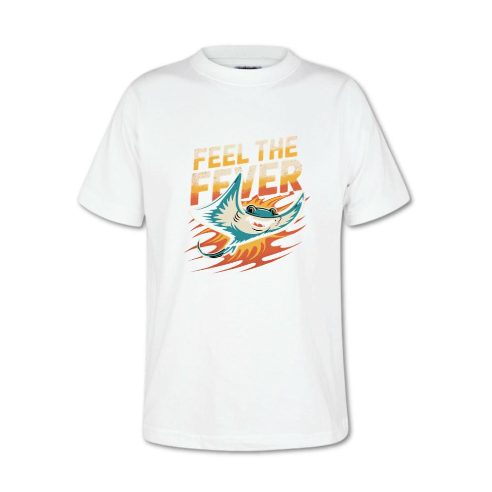 Feel the Fever Retro Skateboard Cartoon Design T-Shirt