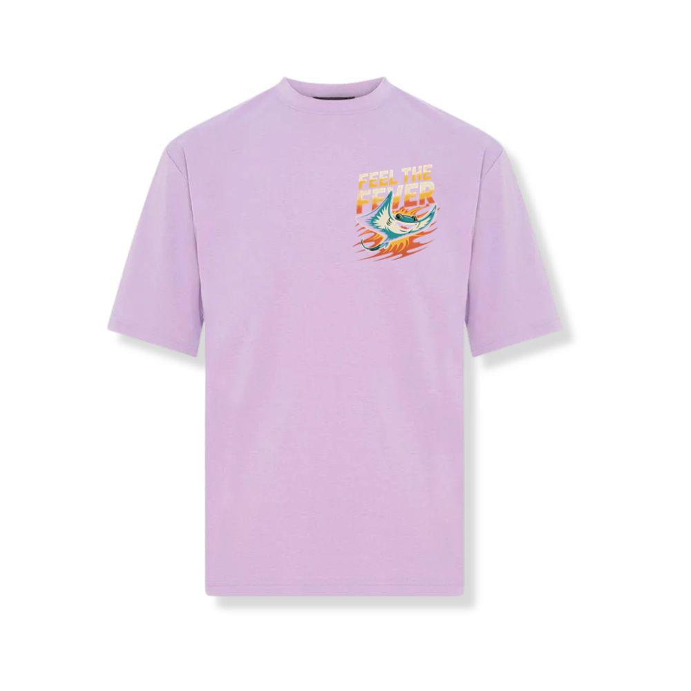 Feel the Fever Retro Skateboard Cartoon Design T-Shirt - Image 3