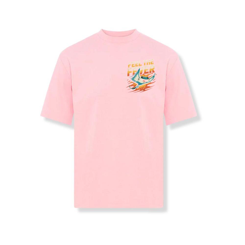 Feel the Fever Retro Skateboard Cartoon Design T-Shirt - Image 2