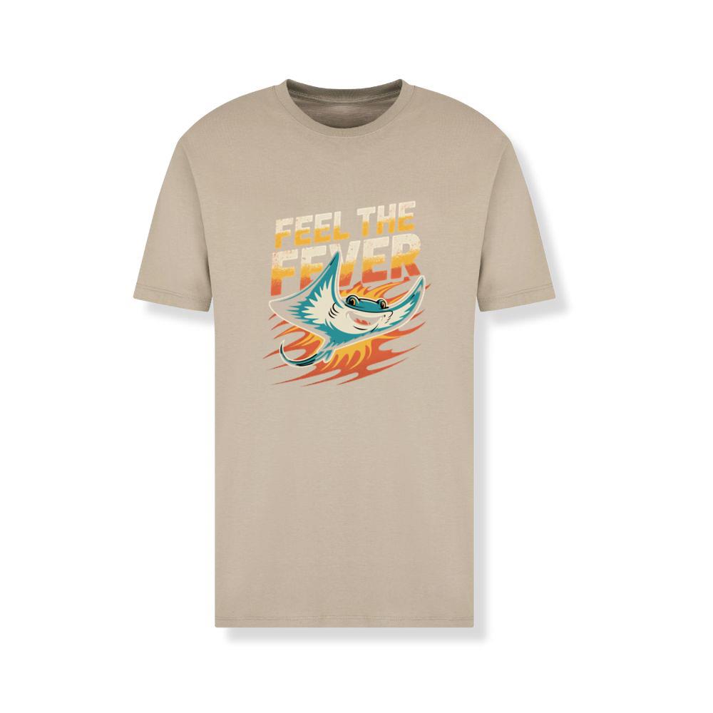 Feel the Fever Retro Skateboard Cartoon Design T-Shirt