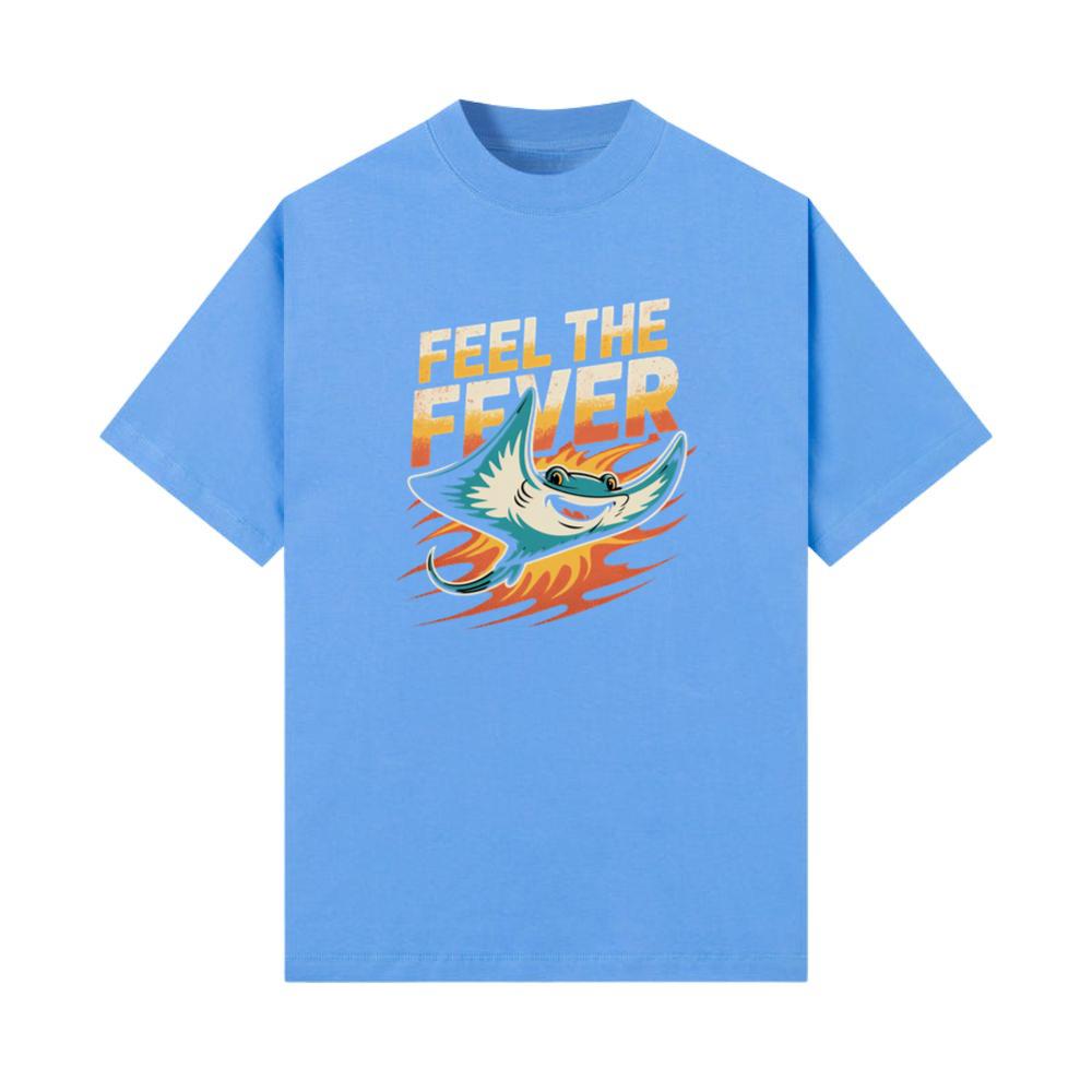 Feel the Fever Retro Skateboard Cartoon Design T-Shirts