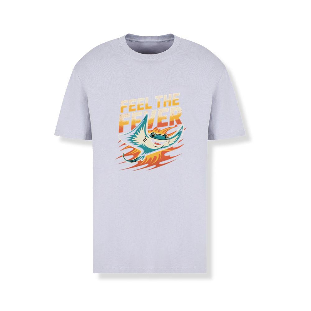 Feel the Fever Retro Skateboard Cartoon Design T-Shirts