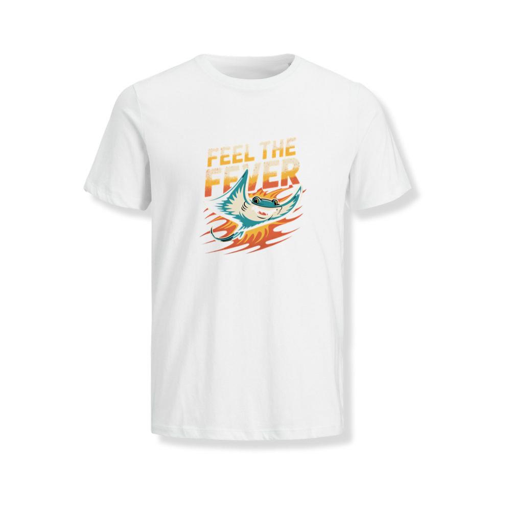 Feel the Fever Retro Skateboard Cartoon Design T-Shirts