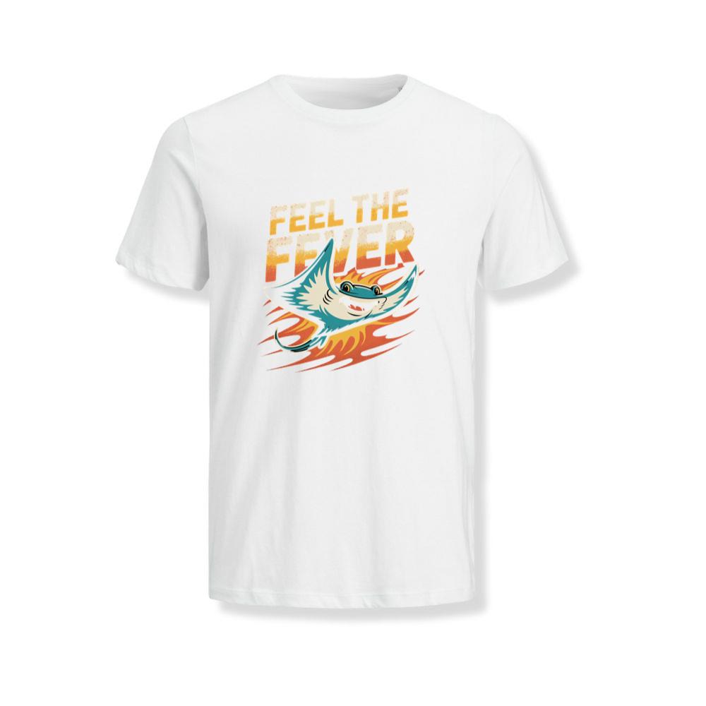 Feel the Fever Retro Skateboard Cartoon Design T-Shirts