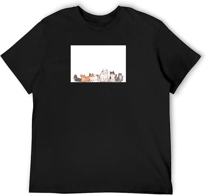 Feline Friends on Grainy Surface T-Shirts