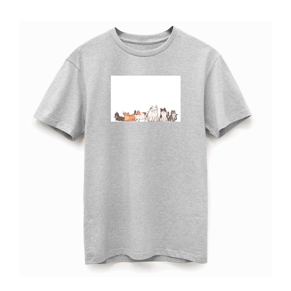 Feline Friends on Grainy Surface T-Shirts