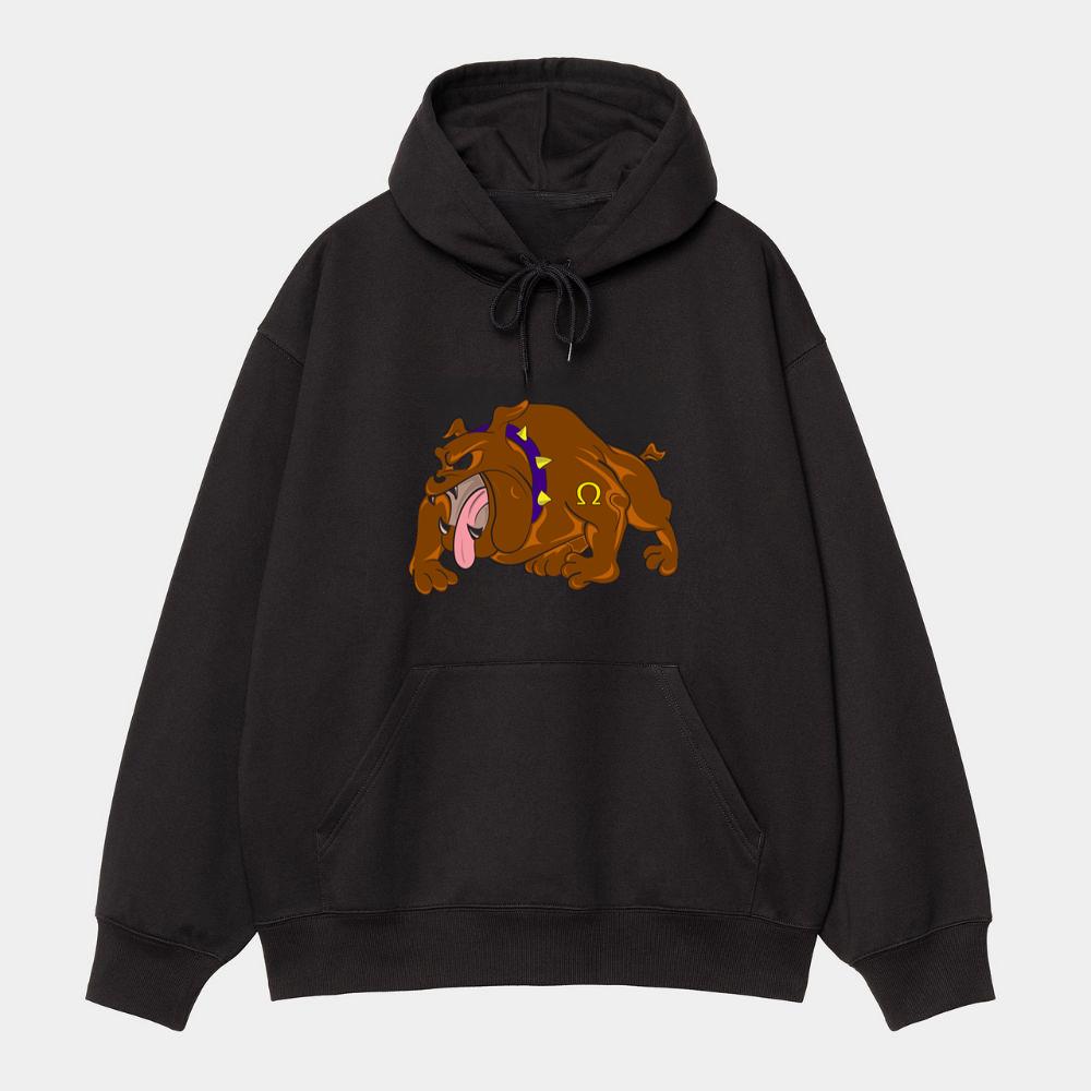 Fierce Bulldog With Spikes Hoodie