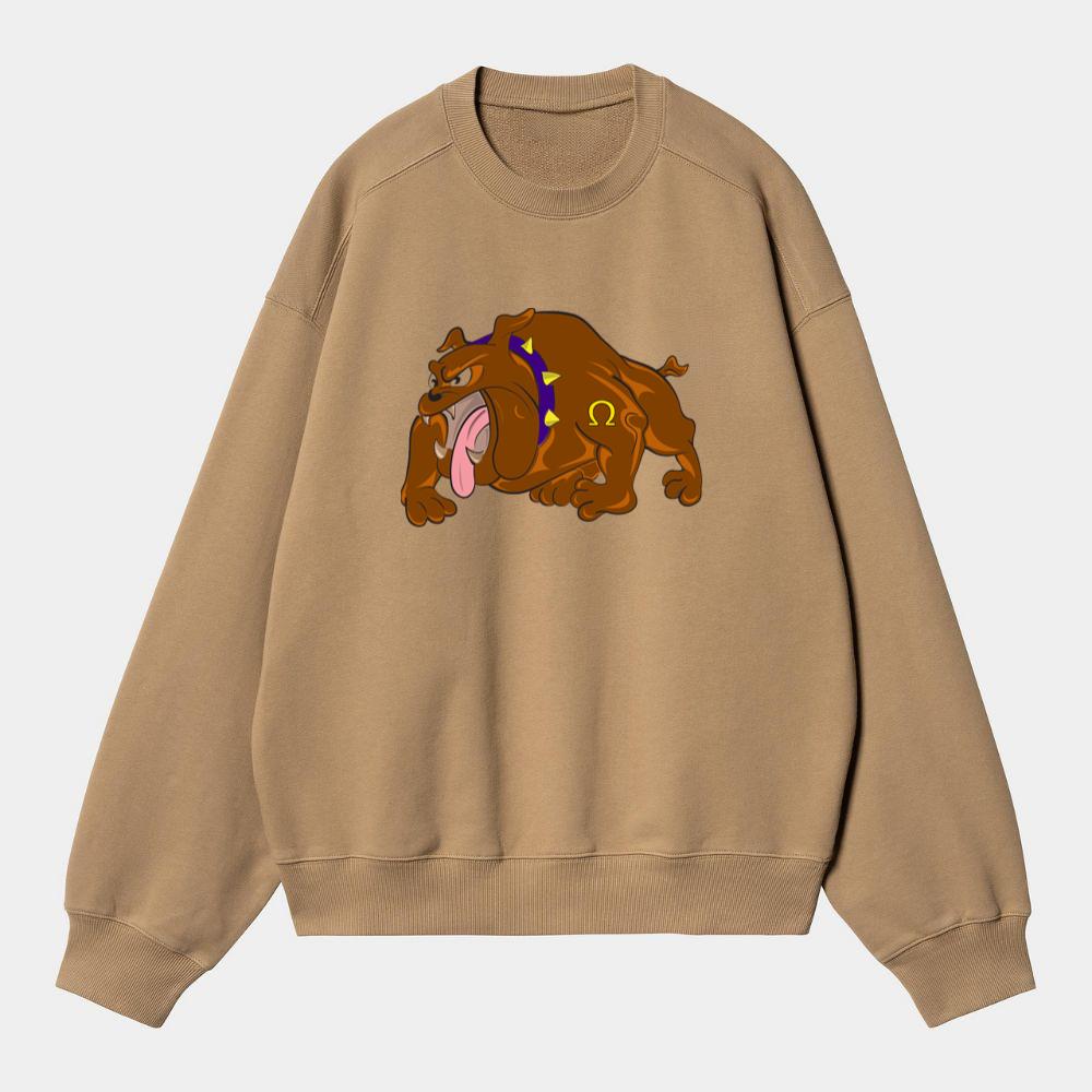 Fierce Bulldog With Spikes Sweatshirt