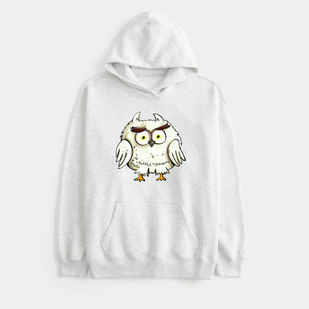 Fierce White Owl Hoodie