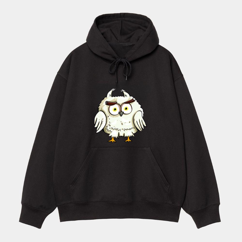Fierce White Owl Hoodie