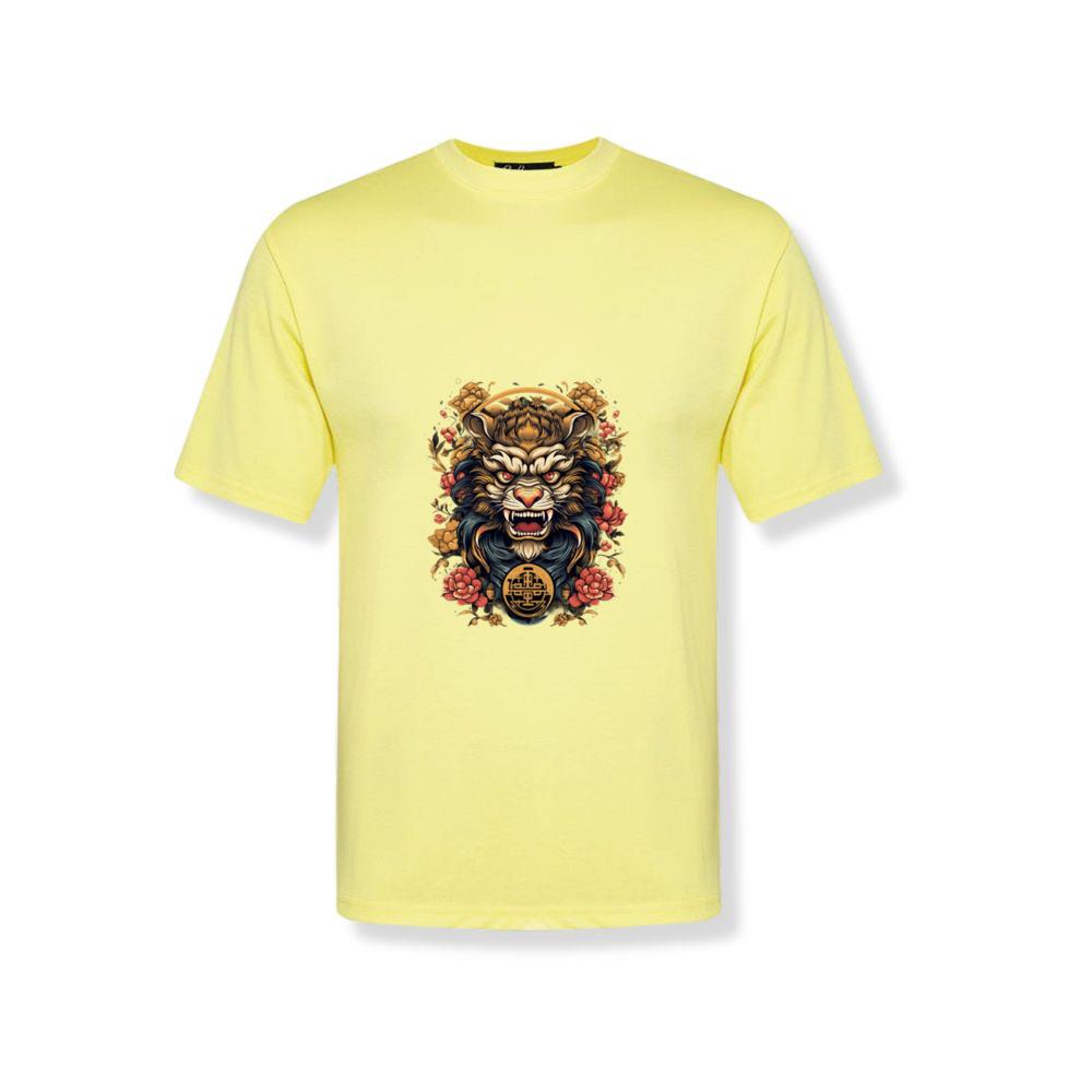 Fiery Orange Dragon with Water Japanese Sea Waves T-Shirts