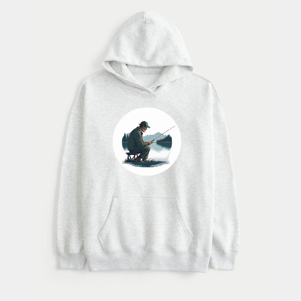 Fisherman by Calm Lake Hoodie