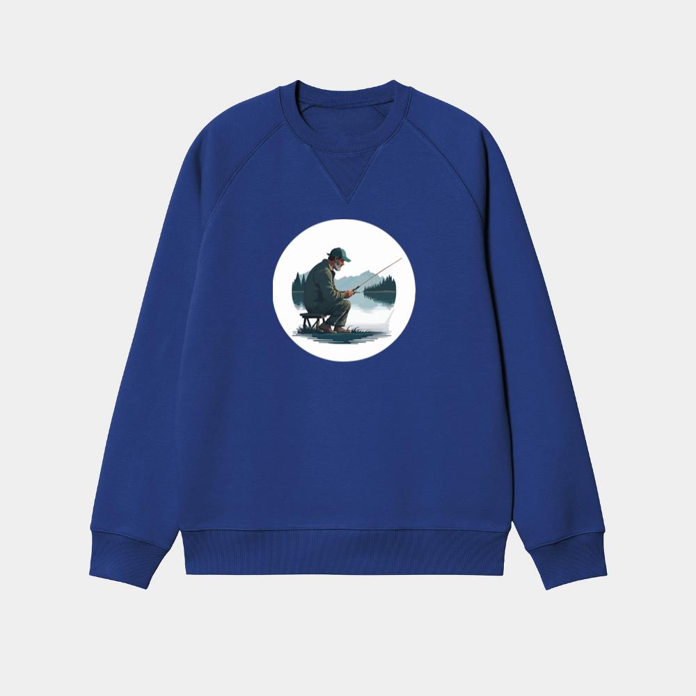 Fisherman by Calm Lake Sweatshirt