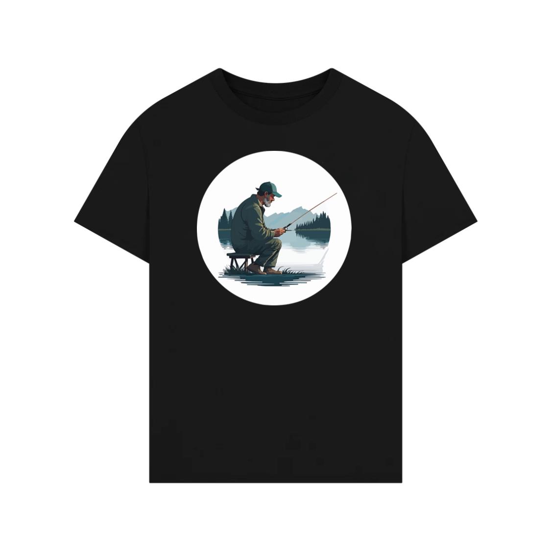 Fisherman by Calm Lake T-Shirt
