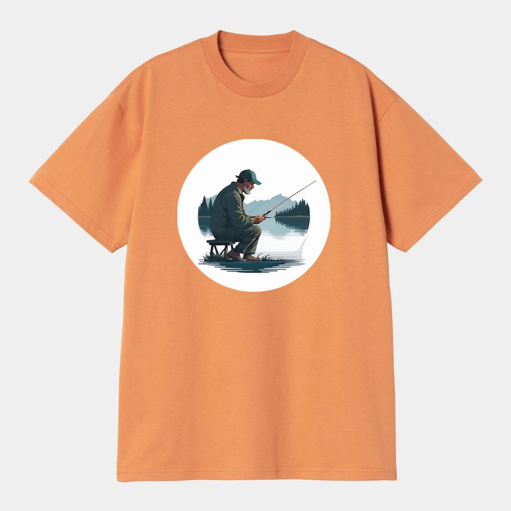 Fisherman by Calm Lake T-Shirts