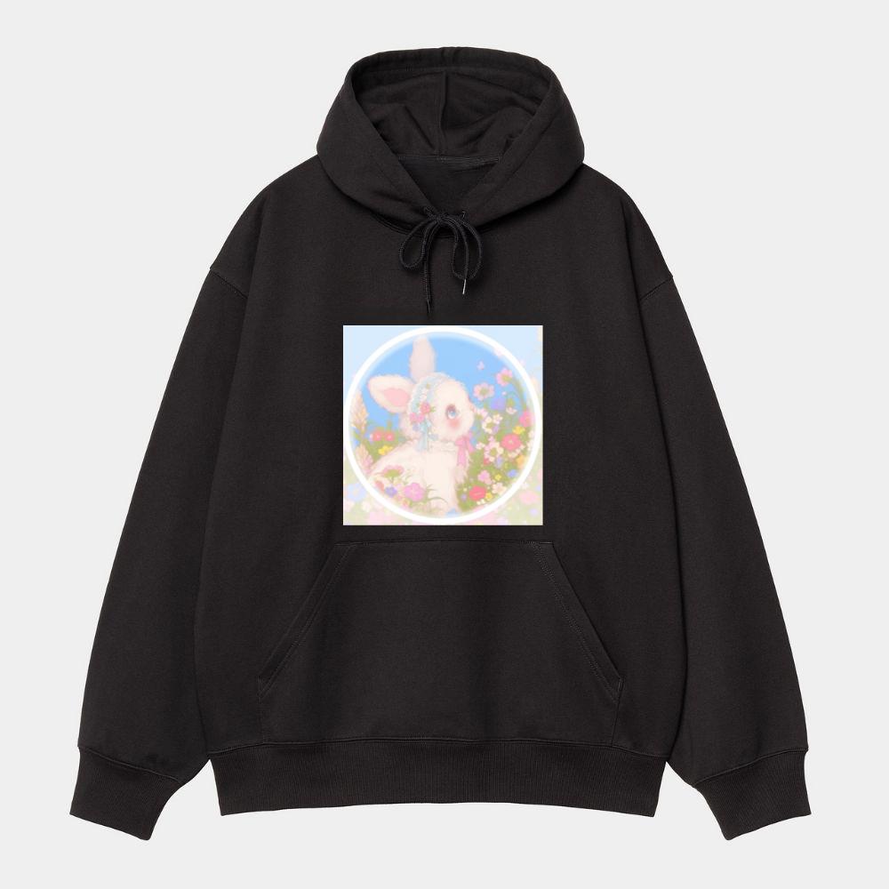 Floral Bonnet Bunny Hoodie