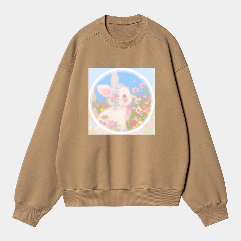 Floral Bonnet Bunny Sweatshirt