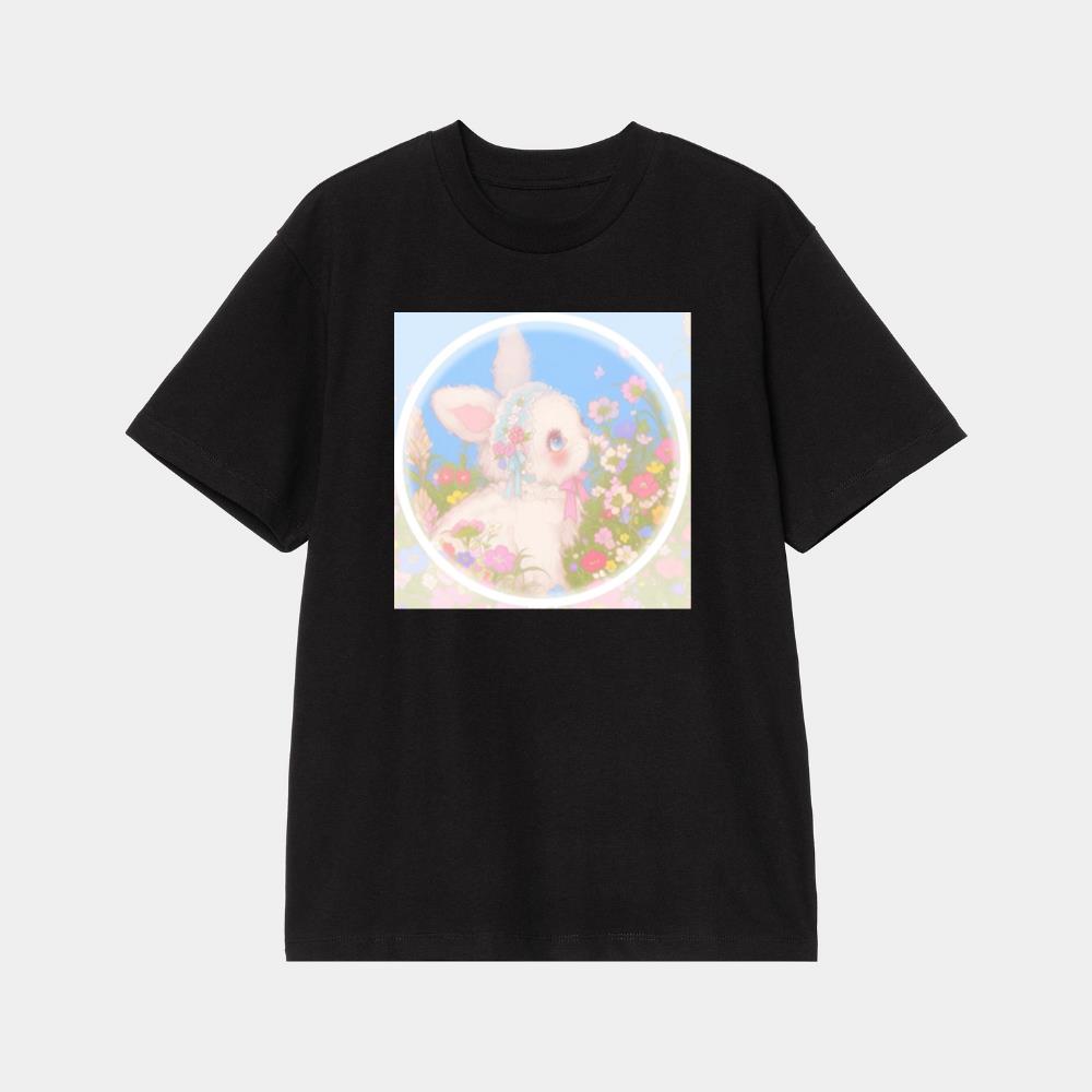 Floral Bonnet Bunny T-Shirt